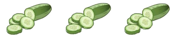 3 cucumbers to reflect Patt's meaning of the audio file | DEFECTIVE CUCUMBER